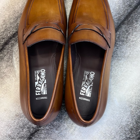 Salvatore Ferragamo Tramezza Backer Ambre Calf Leather Loafer - Picture 3 of 11